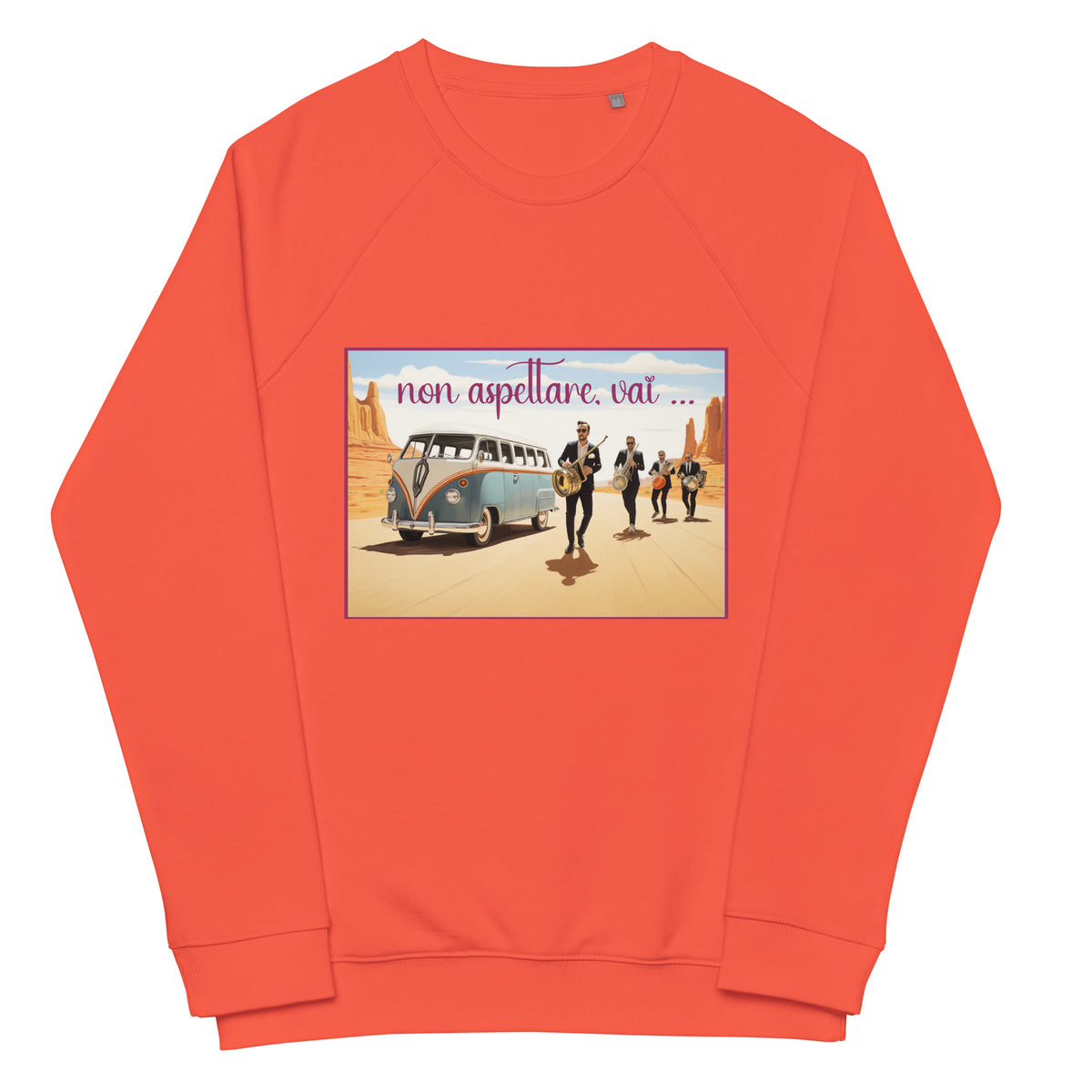 Unisex organic raglan sweatshirt designed by artist Raul Carrasco Garcia