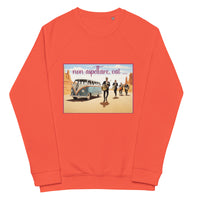 Unisex organic raglan sweatshirt designed by artist Raul Carrasco Garcia