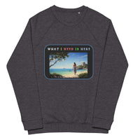 Sweat-shirt raglan bio unisexe conçu par l'artiste Raul Carrasco Garcia