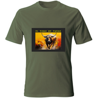 T-Shirt Unisex Maglietta in Cotone - El toro de Fuego - (R. C. Garcia)