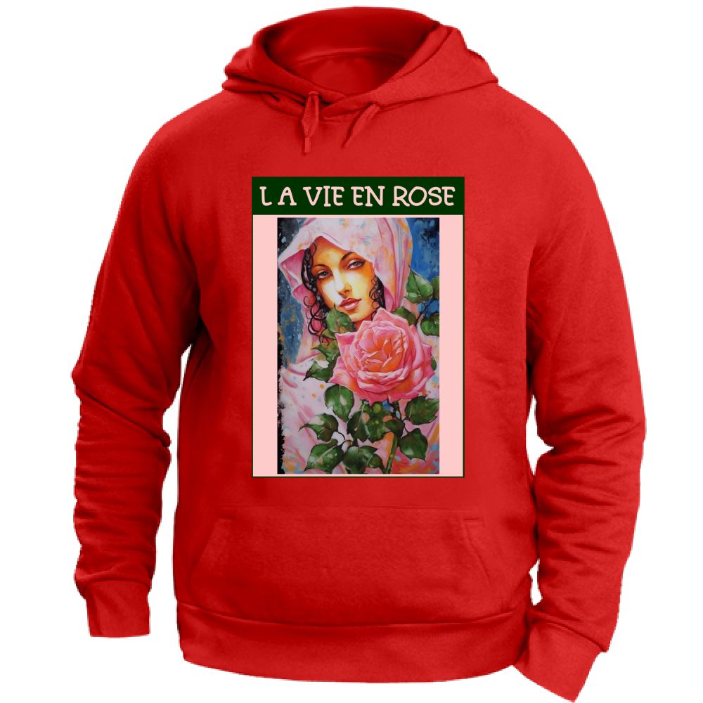 Felpa Unisex con Cappuccio Felpa Unisex - La Vie En Rose - (R.C. Garcia)