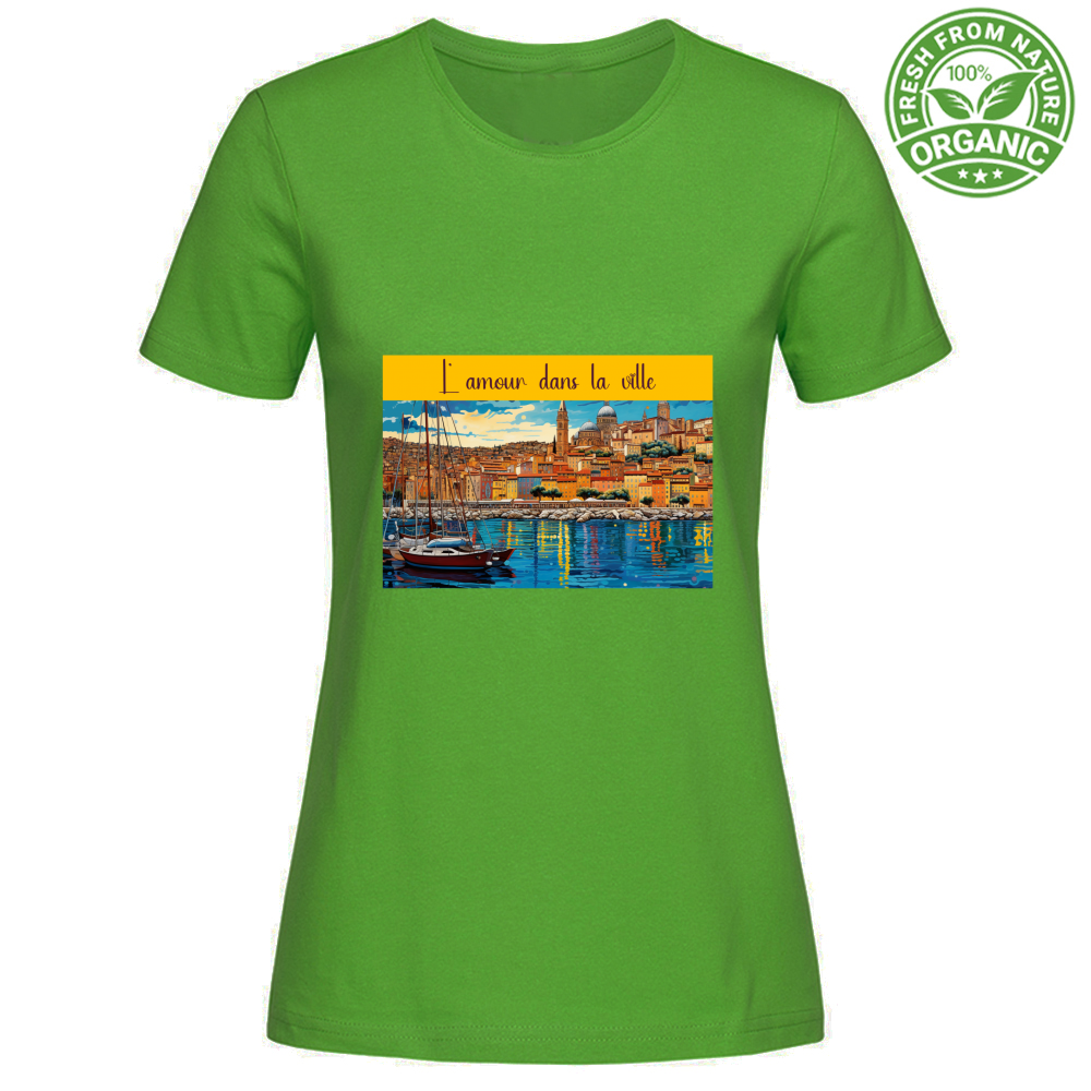 T-Shirt Woman Organic Maglietta Femminile in Cotone Organico - L Amour -