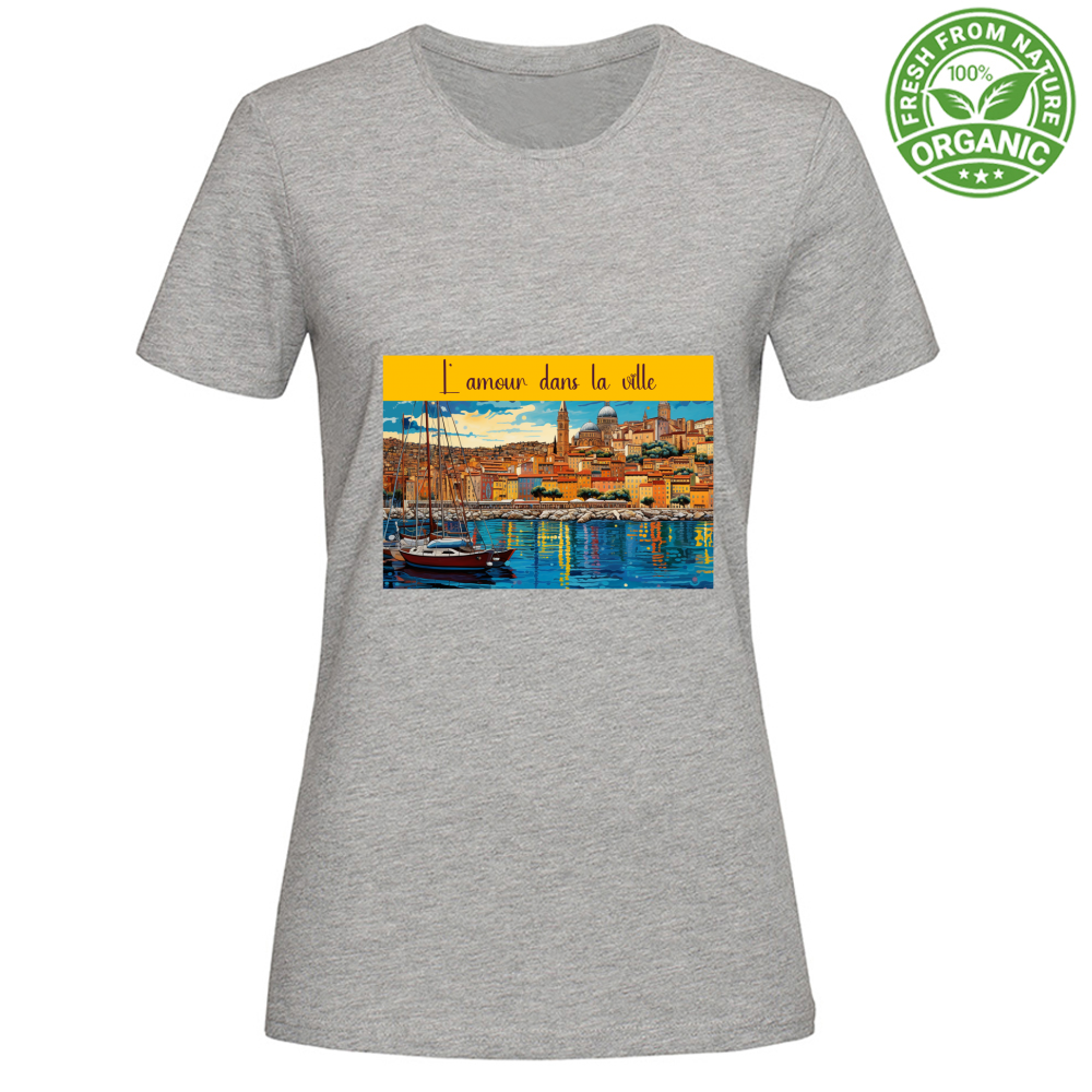 T-Shirt Woman Organic Maglietta Femminile in Cotone Organico - L Amour -
