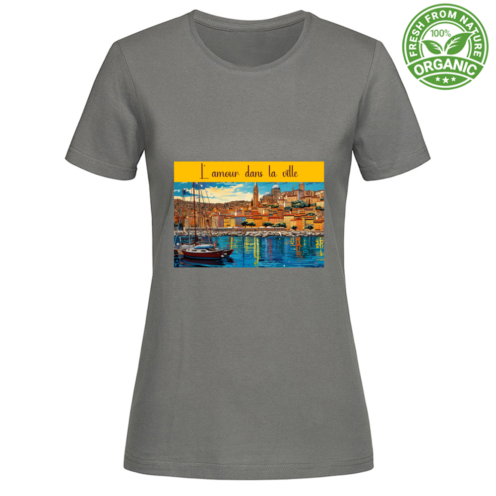 T-Shirt Woman Organic Maglietta Femminile in Cotone Organico - L Amour -