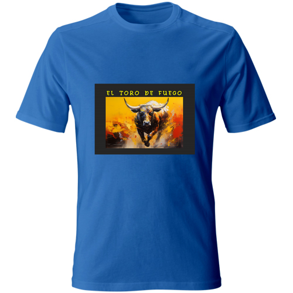 T-Shirt Unisex Maglietta in Cotone - El toro de Fuego - (R. C. Garcia)