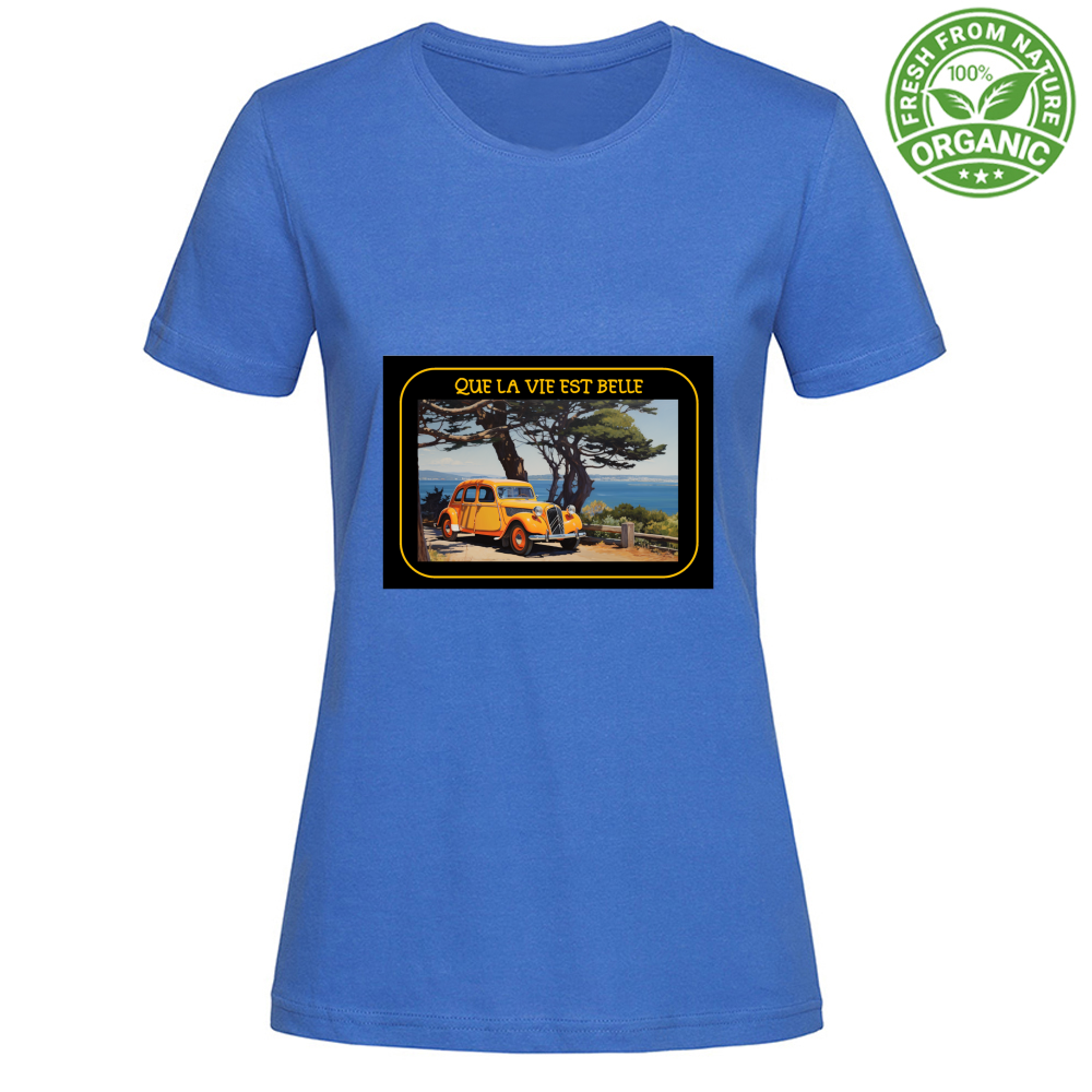 T-Shirt Woman Organic Maglietta Femminile in Cotone Organico - Que La Vi