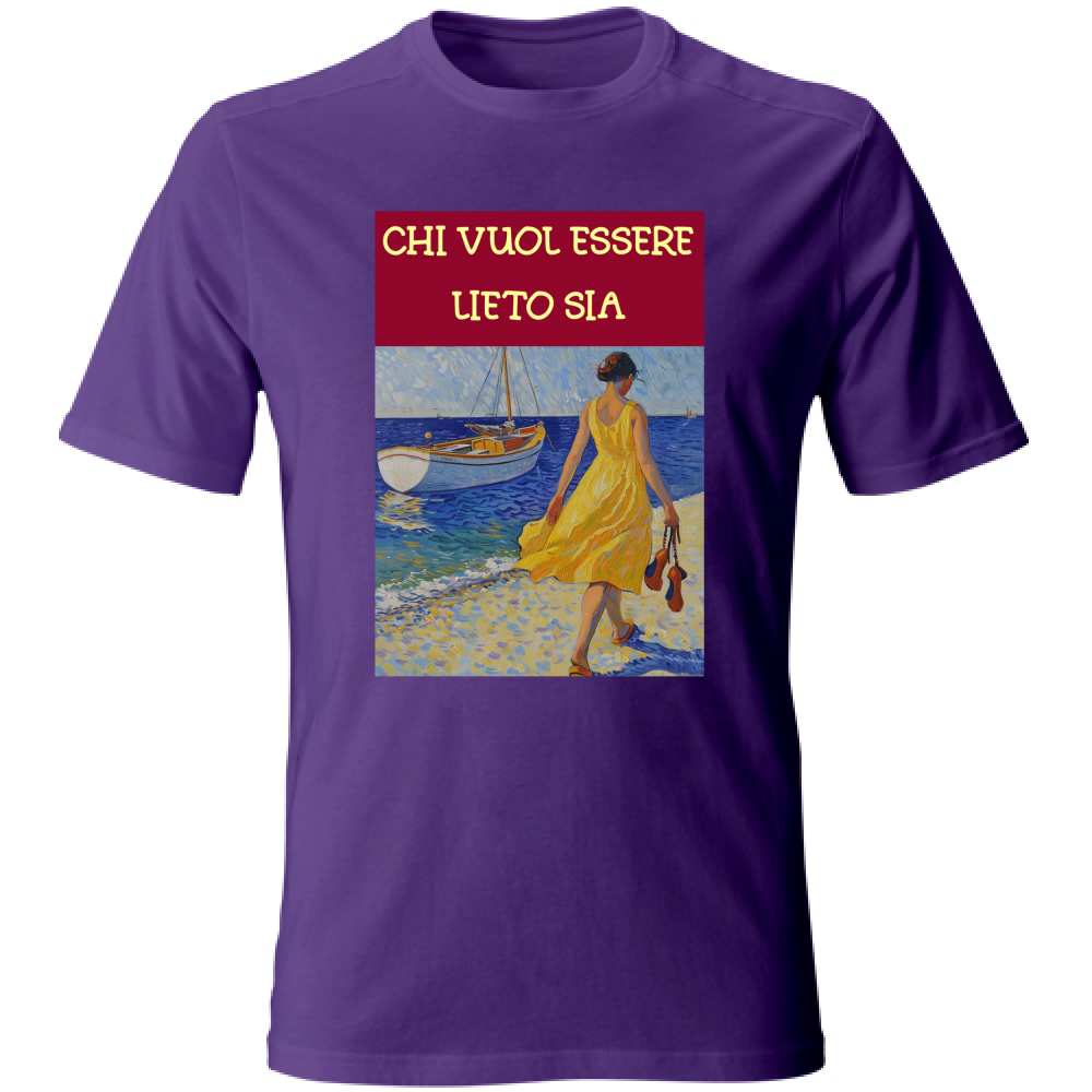 T-Shirt Unisex Maglietta in Cotone - Chi Vuol Esser Lieto Sia - (R. C. Garcia)