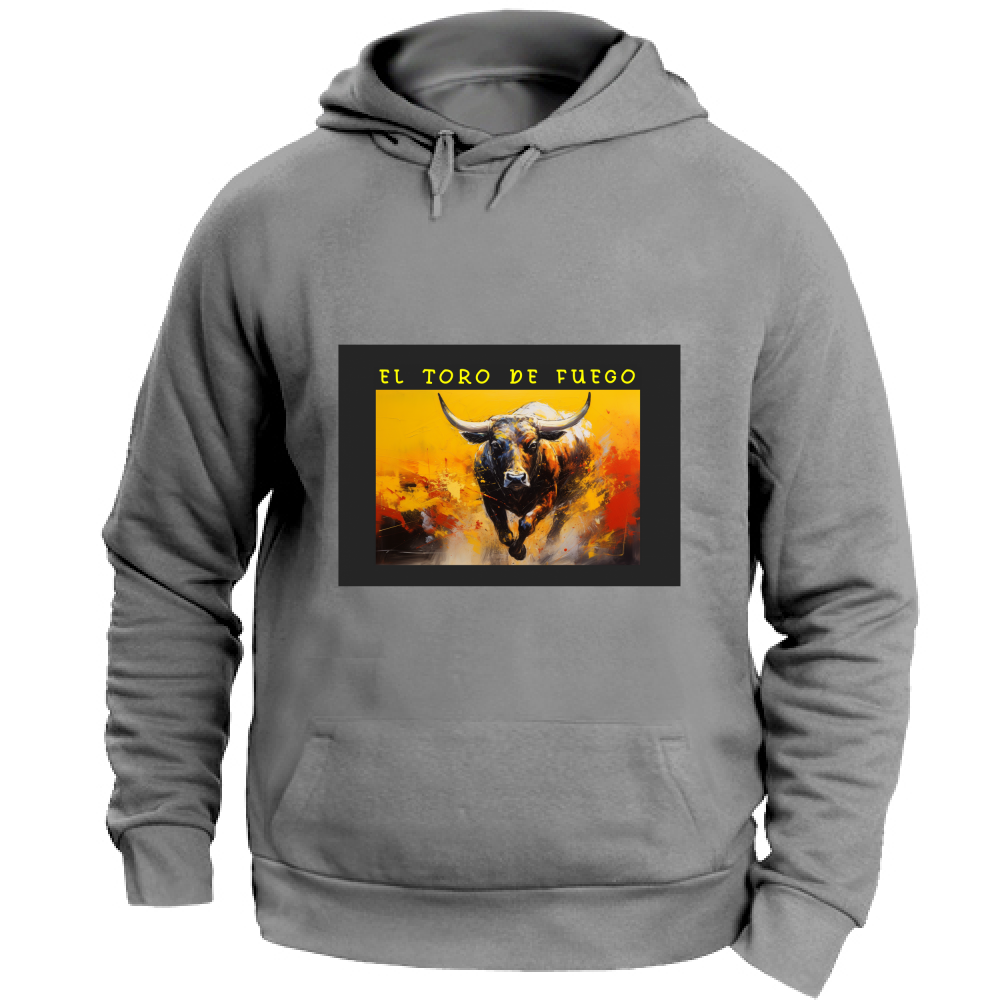 Felpa Unisex con Cappuccio Felpa Unisex - El toro de Fuego - (R.C. Garcia)