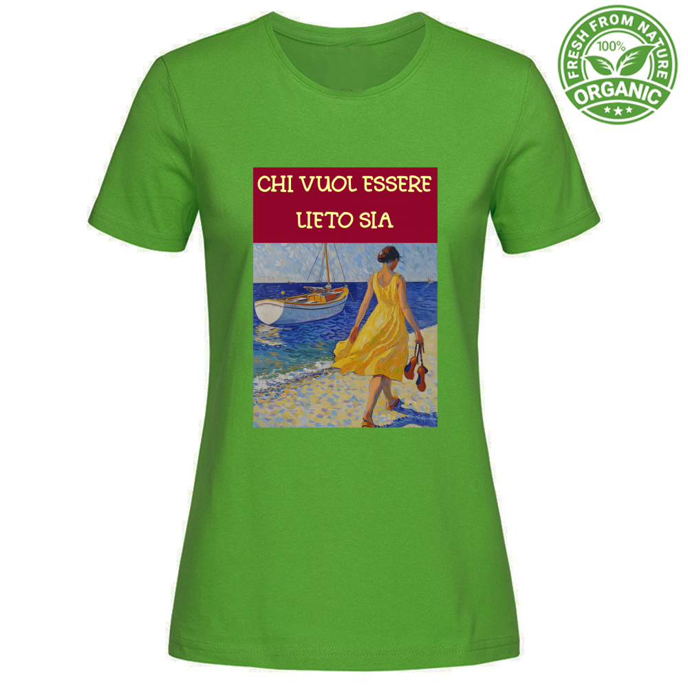 T-Shirt Woman Organic Maglietta Femminile in Cotone Organico -Chi Vuol E