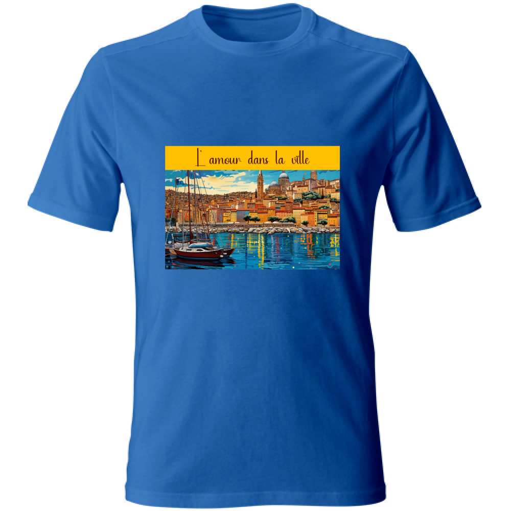 T-Shirt Unisex Maglietta in Cotone - L' Amour Dans La Ville - (R. C. Garcia)