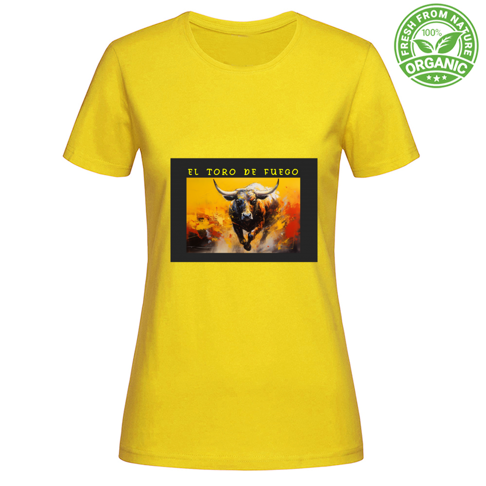 T-Shirt Woman Organic Maglietta Femminile in Cotone Organico - El toro d
