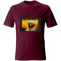 T-Shirt Unisex Maglietta in Cotone - El toro de Fuego - (R. C. Garcia)