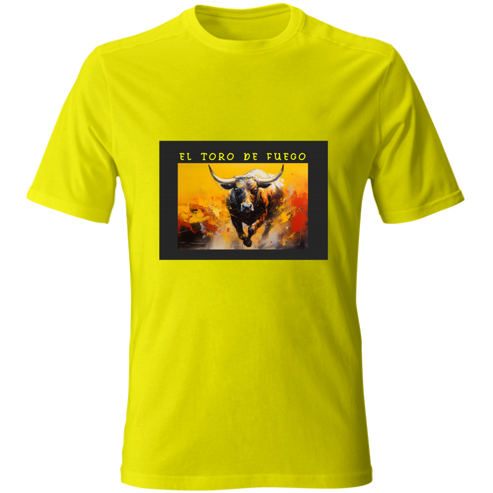 T-Shirt Unisex Maglietta in Cotone - El toro de Fuego - (R. C. Garcia)