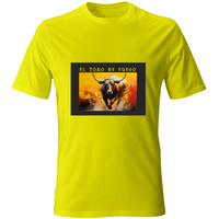T-Shirt Unisex Maglietta in Cotone - El toro de Fuego - (R. C. Garcia)