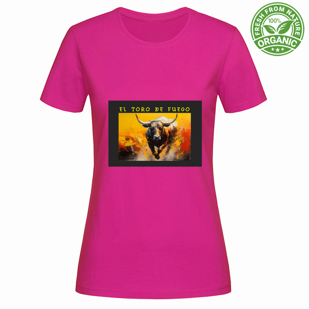 T-Shirt Woman Organic Maglietta Femminile in Cotone Organico - El toro d