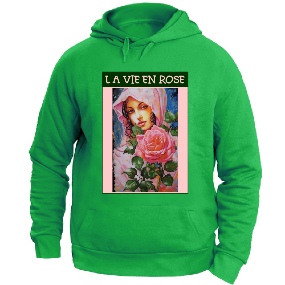 Felpa Unisex con Cappuccio Felpa Unisex - La Vie En Rose - (R.C. Garcia)