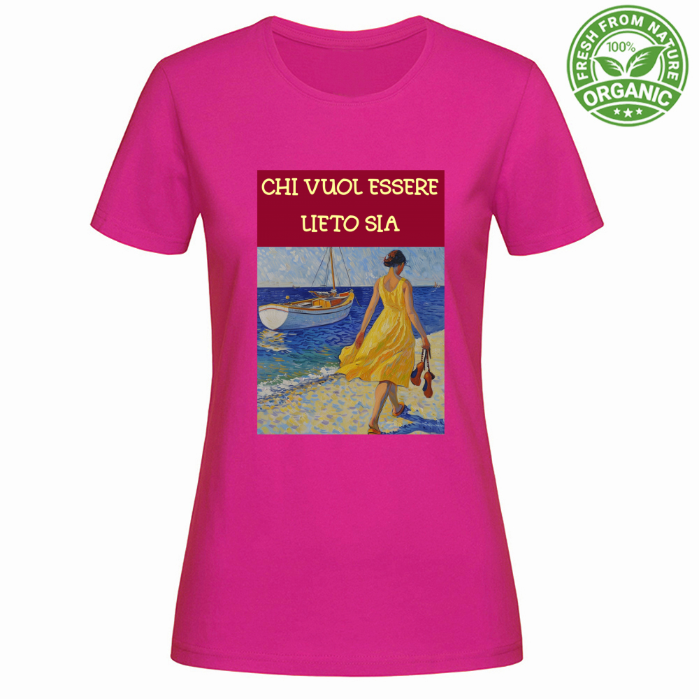 T-Shirt Woman Organic Maglietta Femminile in Cotone Organico -Chi Vuol E