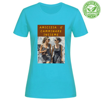 T-Shirt Woman Organic Maglietta Femminile in Cotone Organico - Amicizia