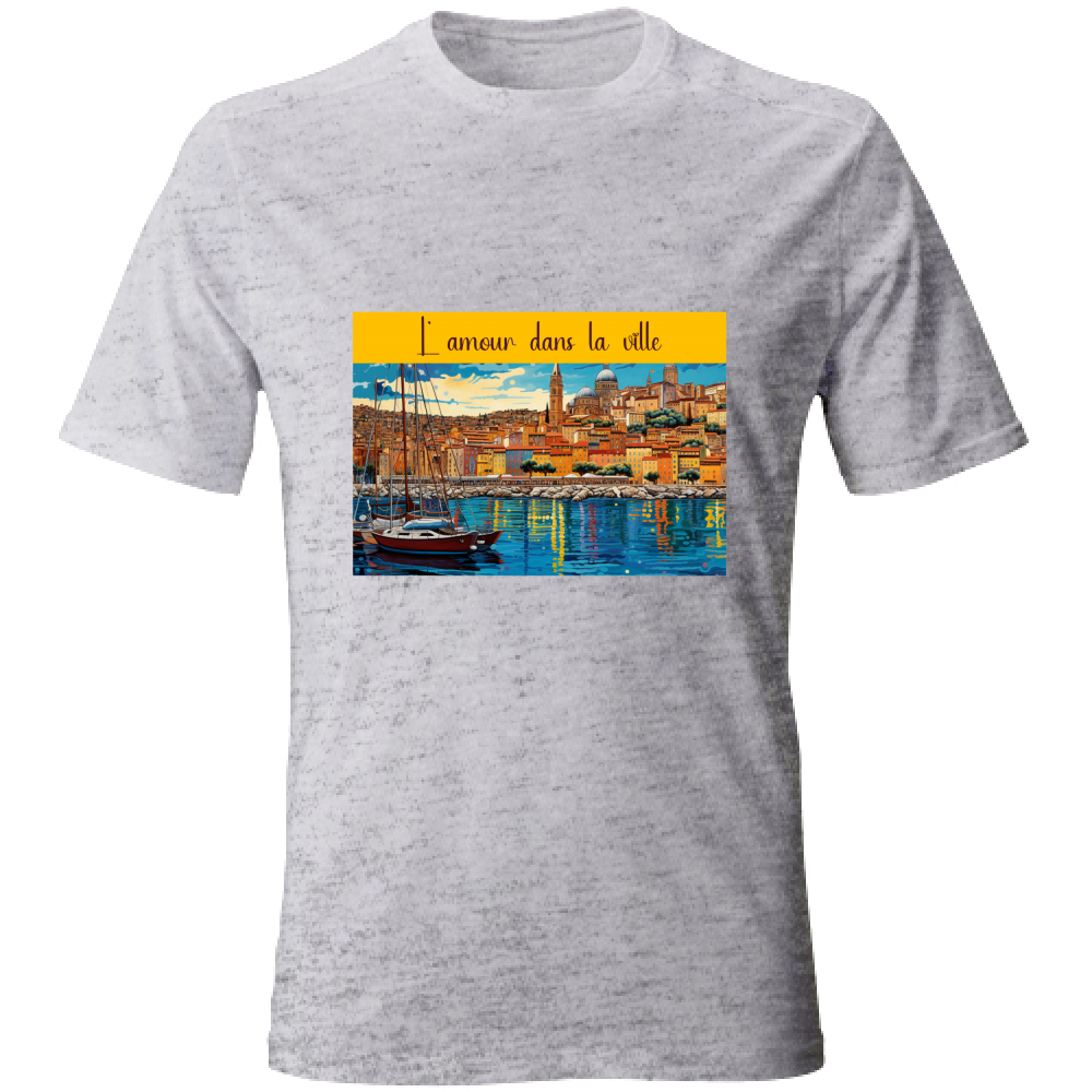 T-Shirt Unisex Maglietta in Cotone - L' Amour Dans La Ville - (R. C. Garcia)