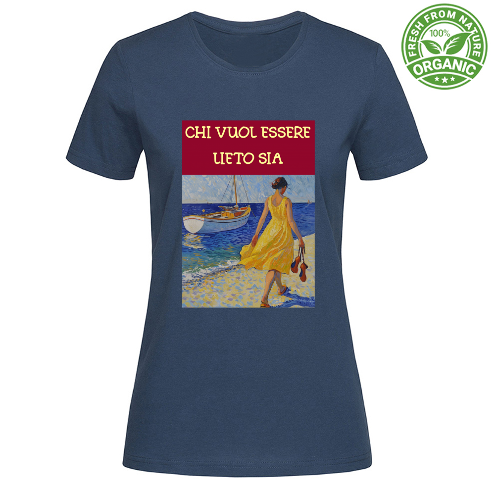 T-Shirt Woman Organic Maglietta Femminile in Cotone Organico -Chi Vuol E