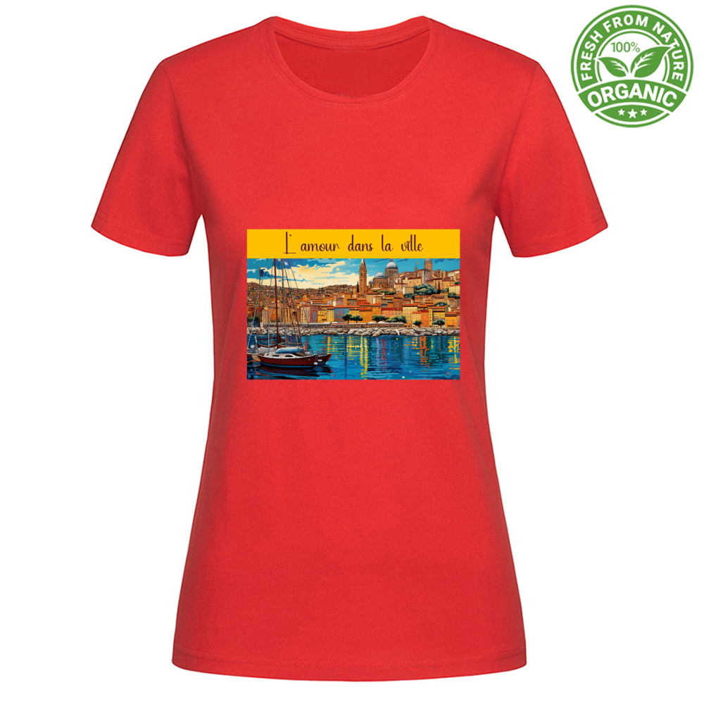 T-Shirt Woman Organic Maglietta Femminile in Cotone Organico - L Amour -