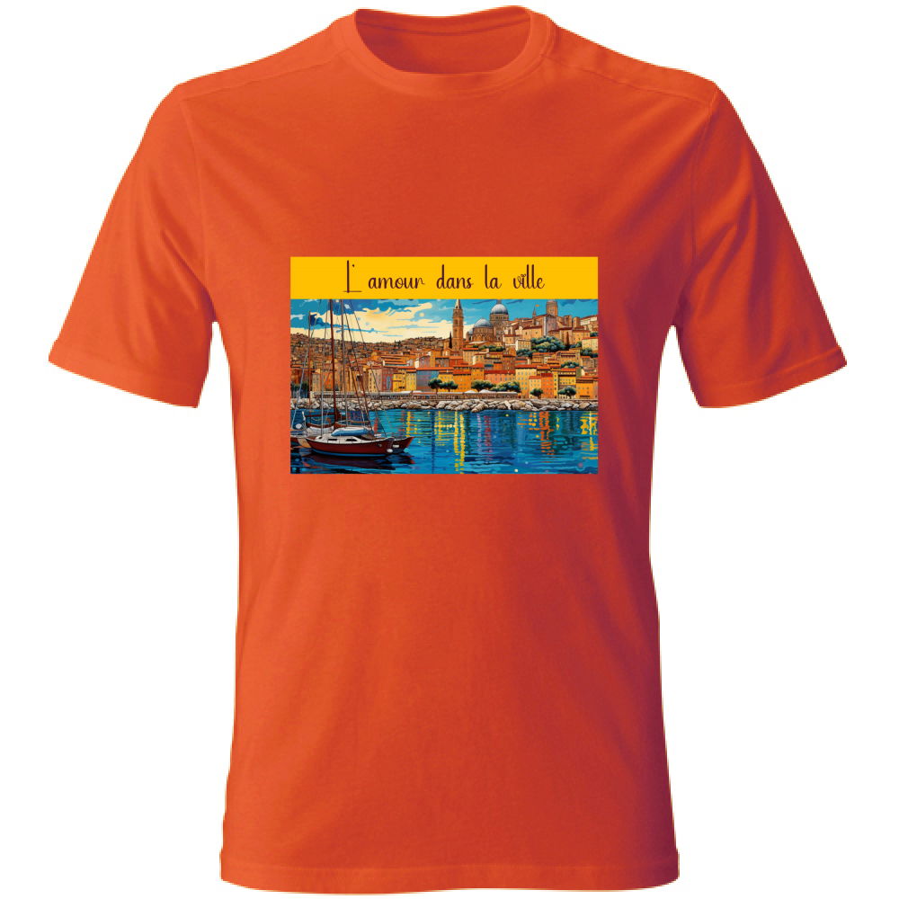 T-Shirt Unisex Maglietta in Cotone - L' Amour Dans La Ville - (R. C. Garcia)