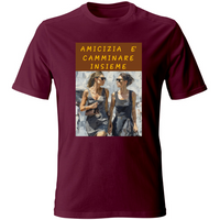 T-Shirt Unisex Maglietta in Cotone - Amicizia è Camminare Insieme