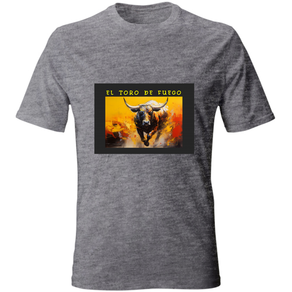 T-Shirt Unisex Maglietta in Cotone - El toro de Fuego - (R. C. Garcia)