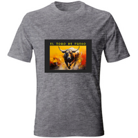 T-Shirt Unisex Maglietta in Cotone - El toro de Fuego - (R. C. Garcia)