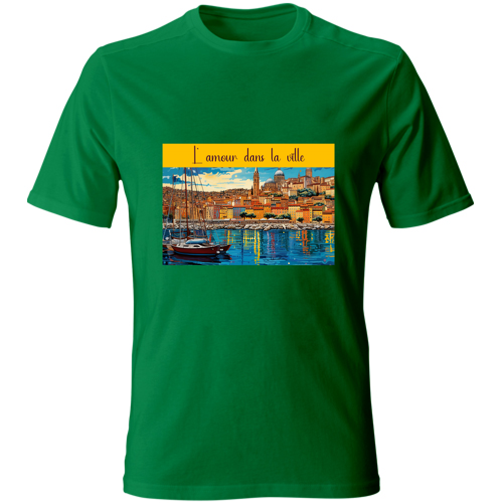 T-Shirt Unisex Maglietta in Cotone - L' Amour Dans La Ville - (R. C. Garcia)