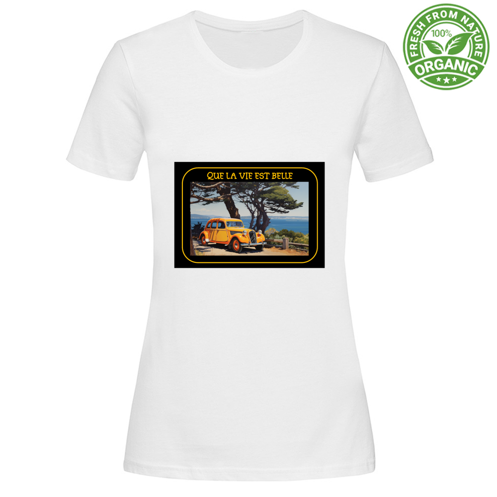 T-Shirt Woman Organic Maglietta Femminile in Cotone Organico - Que La Vi