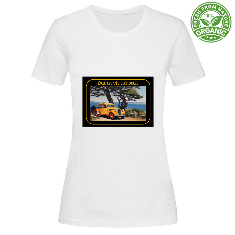 T-Shirt Woman Organic Maglietta Femminile in Cotone Organico - Que La Vi