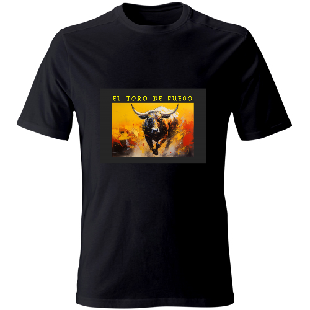 T-Shirt Unisex Maglietta in Cotone - El toro de Fuego - (R. C. Garcia)
