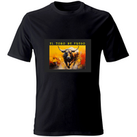 T-Shirt Unisex Maglietta in Cotone - El toro de Fuego - (R. C. Garcia)