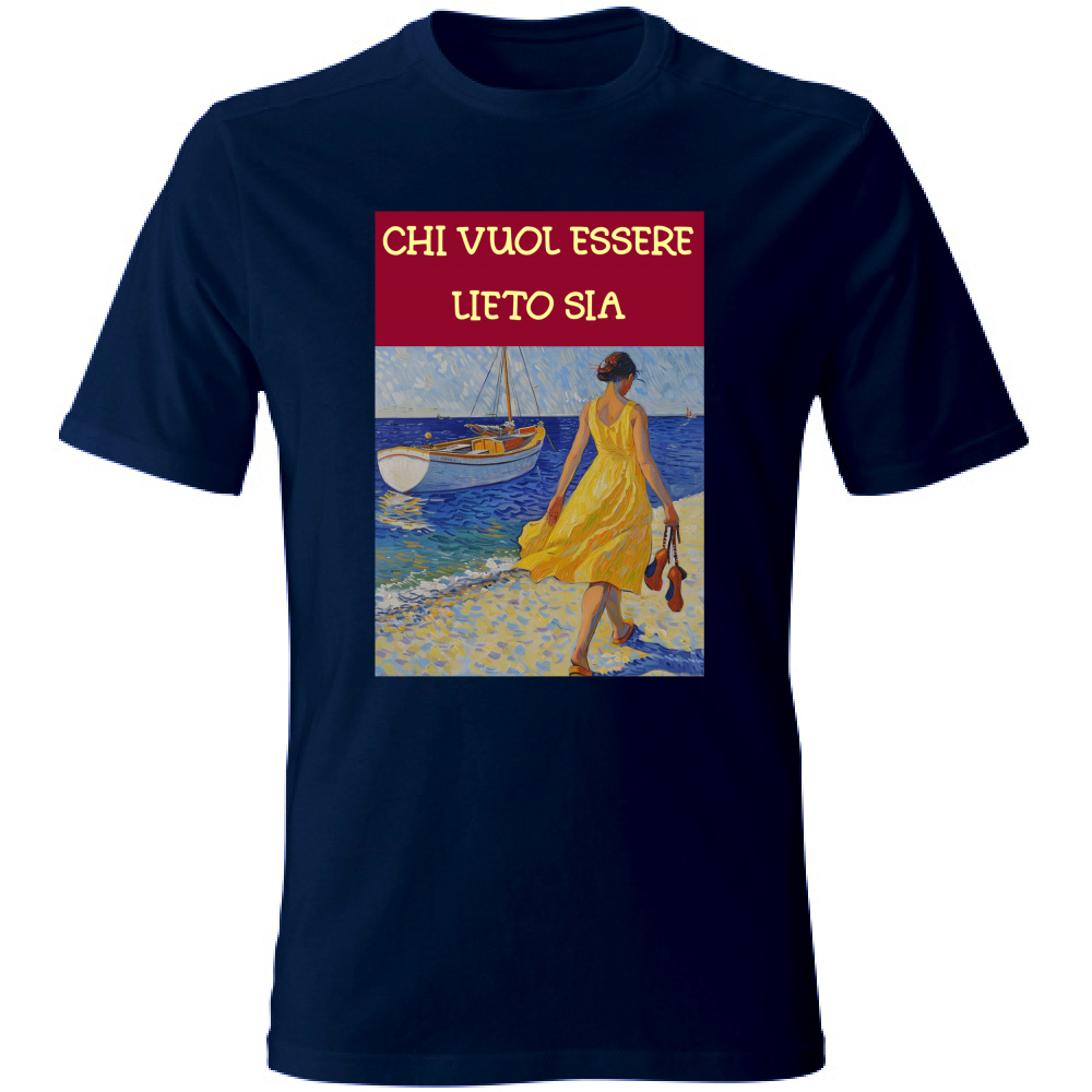 T-Shirt Unisex Maglietta in Cotone - Chi Vuol Esser Lieto Sia - (R. C. Garcia)