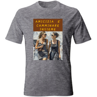 T-Shirt Unisex Maglietta in Cotone - Amicizia è Camminare Insieme