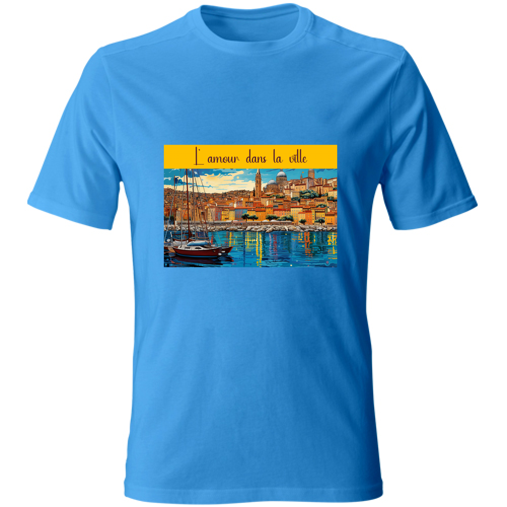 T-Shirt Unisex Maglietta in Cotone - L' Amour Dans La Ville - (R. C. Garcia)