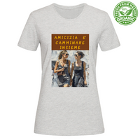 T-Shirt Woman Organic Maglietta Femminile in Cotone Organico - Amicizia