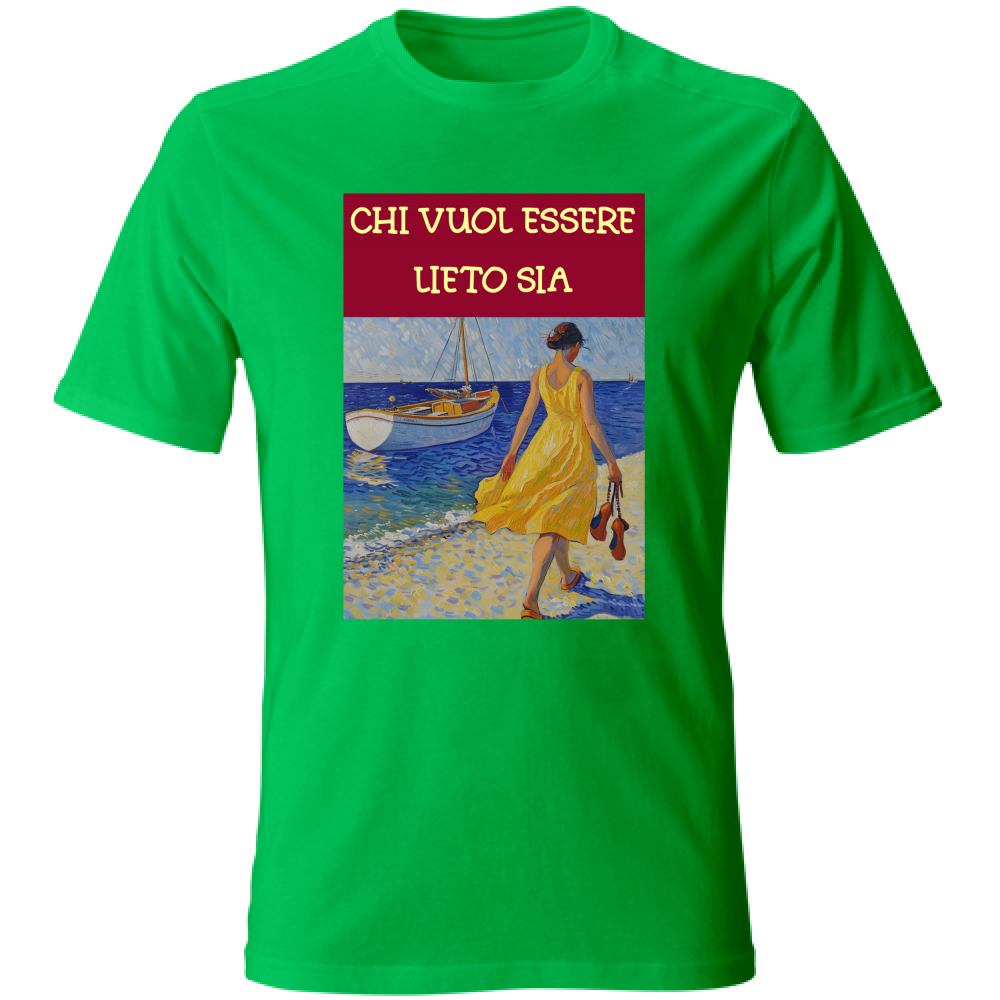T-Shirt Unisex Maglietta in Cotone - Chi Vuol Esser Lieto Sia - (R. C. Garcia)