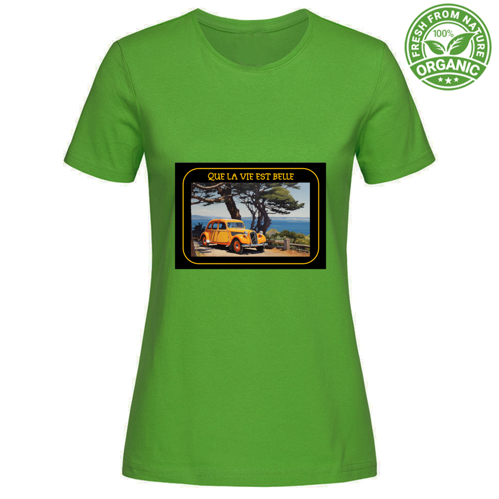 T-Shirt Woman Organic Maglietta Femminile in Cotone Organico - Que La Vi