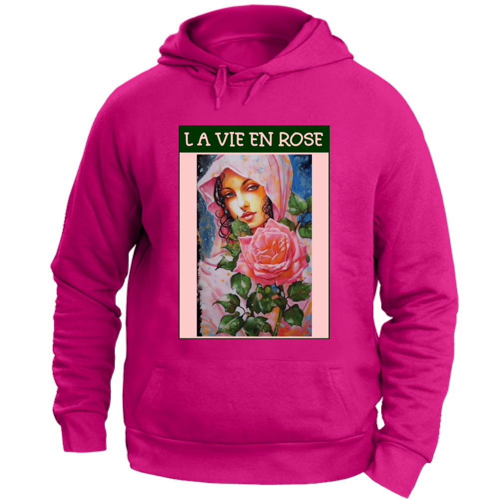 Felpa Unisex con Cappuccio Felpa Unisex - La Vie En Rose - (R.C. Garcia)