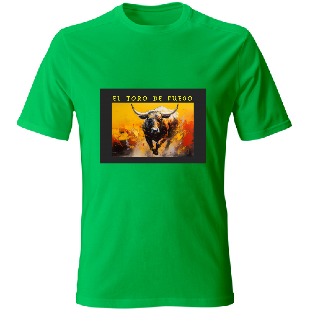 T-Shirt Unisex Maglietta in Cotone - El toro de Fuego - (R. C. Garcia)