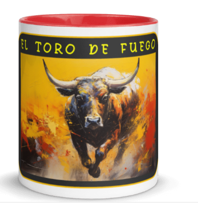 Tazza bianca disegnata dall'artista Raul Carrasco Garcia