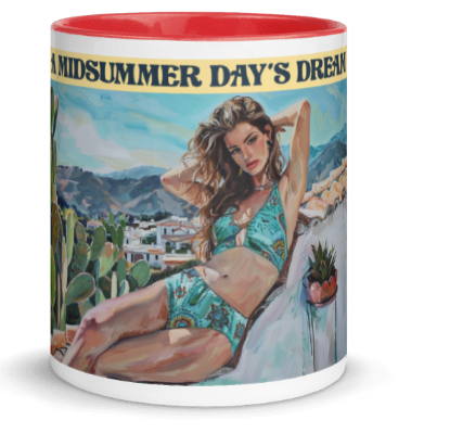 White mug designed by artist Raul Carrasco Garcia