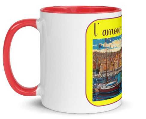 Tazza bianca disegnata dall'artista Raul Carrasco Garcia