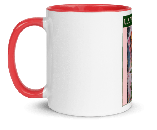 Tazza bianca disegnata dall'artista Raul Carrasco Garcia