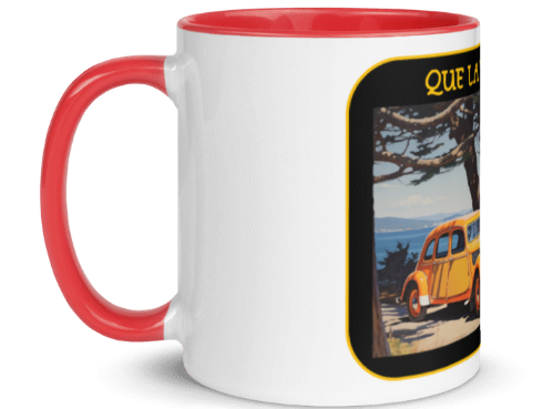 Tazza bianca disegnata dall'artista Raul Carrasco Garcia