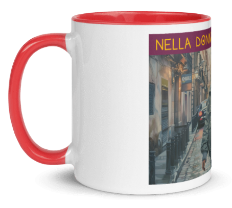 Tazza bianca disegnata dall'artista Raul Carrasco Garcia