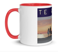 Tazza bianca disegnata dall'artista Raul Carrasco Garcia